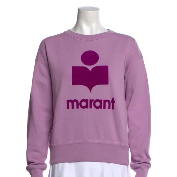 Isabel Marant Pink Logo Crewneck Sweatshirt - Picture 2 of 7